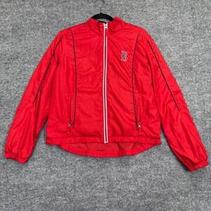 G-III Sports Boston Red Sox Mens Large Red Full Zip Windbreaker Jacket MLB Vtg